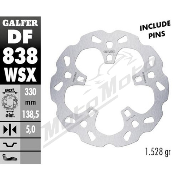 GALFER Priekinis stabdžių diskas Harley Davidson FLTRU / FLHP / FLHR / FLHTKL / FLTRX 1340-1917 00-23