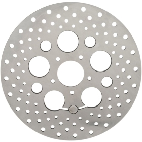 DRAG SPECIALTIES Stainless Steel Drilled Front Brake Rotor Harley Davidson FLHR / FLHRC / FLHT 1584-1690cc 08-13