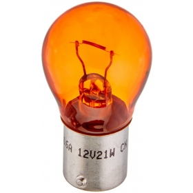 BULB 12V 21W BA15S AMBER 10PCS PACK