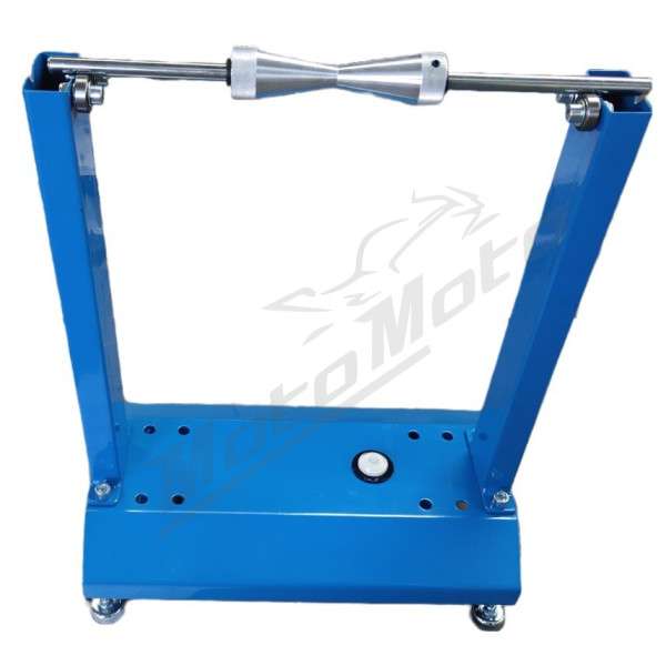 Adjustable wheel balancing machine for motorcycles