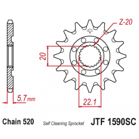 Front sprocket JTF1590SC