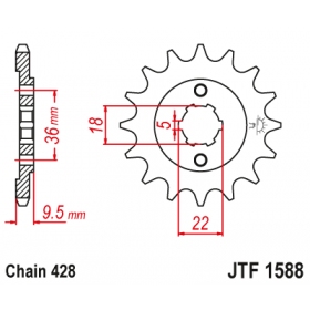 Front sprocket JTF1588