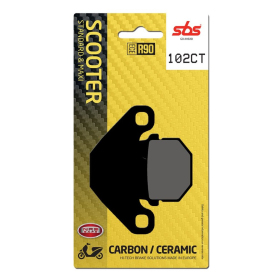 SBS CT Scooter Carbon Tech 102CT Organic Brake Pads Adly / Gilera / Kreidler / Malaguti / Peugeot / Suzuki 50-160cc 92-20
