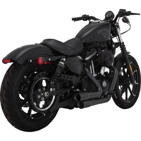 VANCE & HINES 2-into-2 Mini Grenades Exhaust System Black Harley Davidson XL 883-1200cc 14-22