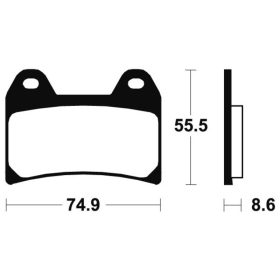 TECNIUM Street Organic Brake pads MA206 Aprilia / KTM 250/640cc 95-06