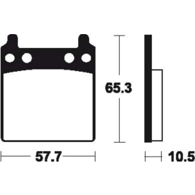 TECNIUM Street Organic Brake pads Honda GL 1000 76-79