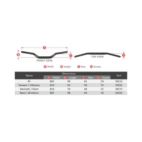 Scar Racing Vairas Ø28,6mm juodas