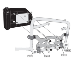 KAPPA Toolbox Mounting Kit Honda NC / CRF 750-1100 20-25