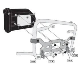 KAPPA Toolbox Mounting Kit Honda NC / CRF 750-1100 20-25