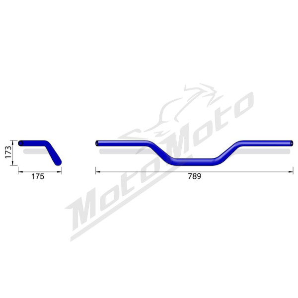 HIGHSIDER Pro X-Bar Naked X02 Vairas 789mm Suzuki / BMW / Triumph / Yamaha 660-1200 10-26