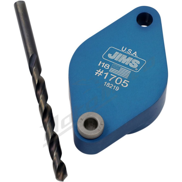 JIMS Exhaust Stud Drill Plate Harley Davidson FLD / FLHR / FLHRC / FLHRCI / FLHT / FLHTC / FLHX / FLST / FXDB / FXDL / FXDWG / FXR / XL / XLH 883-1690 84-20