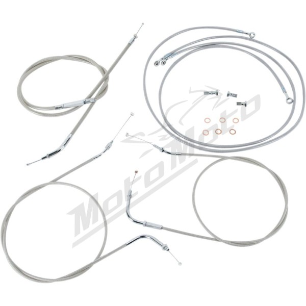 BARON Stainless Handlebar Cable/Line Kit YAMAHA XV 1600 99-03