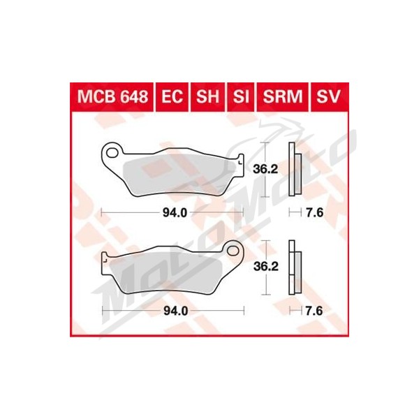 TRW SI Series Sindered Off-Road Brake Pads Aprilia / Bimota / BMW / GasGas / Husaberg / Husqvarna / KTM / TM Racing / Yamaha 80-650cc 92-23