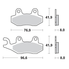 MOTO-MASTER Ceramic Brake Pads Cagiva / Kawasaki / Triumph / Yamaha 125-1200 89-26 