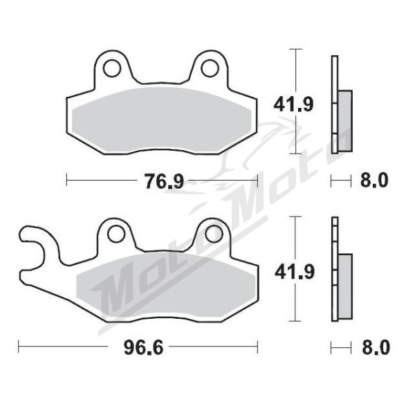 MOTO-MASTER Ceramic Brake Pads Cagiva / Kawasaki / Triumph / Yamaha 125-1200 89-26 