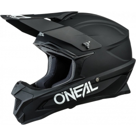 ONEAL 1Series Solid black matt motocross helmet