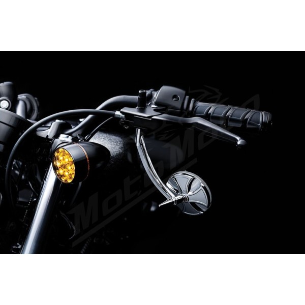 KURYAKYN Kinetic juodos rankenėlės Ø25.4mm Harley Davidson XL 883/1200 18-22