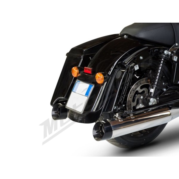 ZARD 4.33 Inches Slash-Cut Slip-Ons Muffler Harley Davidson FLHR / FLHT / FLHX / FLTRU / FLTRXS 1750-1923cc 17-20