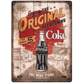 Metal tin sign COCA-COLA ORIGINAL 30x40