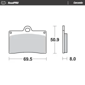 MOTO-MASTER Ceramic Front Brake Pads Aprilia / Beta / Bimota / Cagiva / Ducati / Indian / MZ / Voxan 125-1100 89-24
