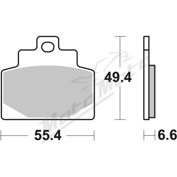 SBS 224HF HF Street Ceramic Organic Brake Pads Piaggio MP3 300cc 14-18