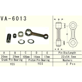 VESRAH Connecting rod Yamaha YZ 125 97-00