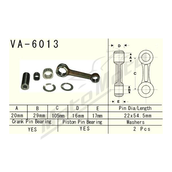 VESRAH Connecting rod Yamaha YZ 125 97-00