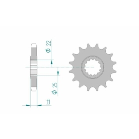 AFAM Steel Standard Front Sprocket 21602 - 530 15-17 teeth YAMAHA FZ / FZX / FZR / GTS / YZF / FZ6 600-1000cc 85-09