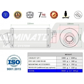 Exhausts silencers Dominator GP1 YAMAHA XJR 1300 1999-2006