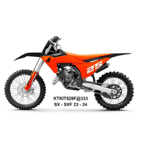 UFO Plastikų komplektas ORANŽINĖ / JUODA KTM SX / SX-F 125-450cc 23-26