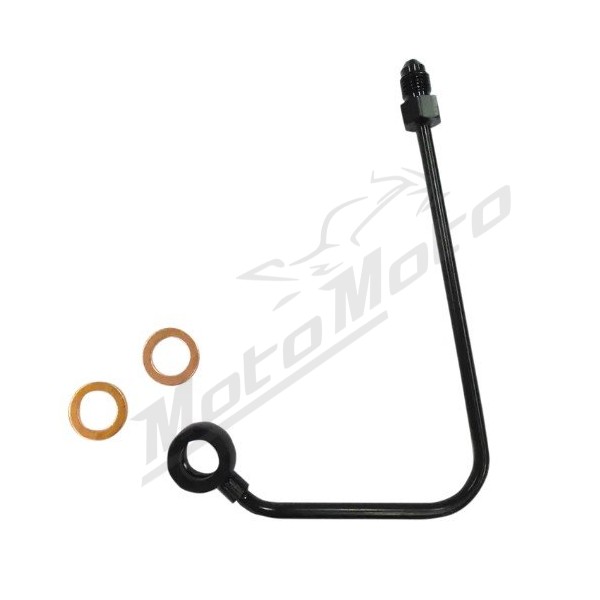 MAGNUM SHIELDING ABS Upper Brake Line Adapter Black Harley Davidson FLSTC / FLSTF / FLSTN / FLS / FLSS / FXSE 1690/1800 12-17