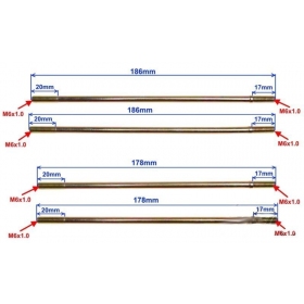 Stud M6x1 (length 186 / 178mm) 4pcs