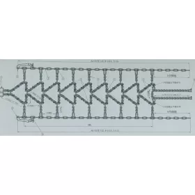 Bronco Grabberz Snow chains pair DIAMOND V-BAR (AU-065017) 137x36cm 2pcs