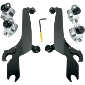 MEMPHIS SHADES HD Sportshield Trigger-Lock Complete Mount Kit Harley Davidson FLS / FLSTC / FLSTF / FLSTN / FXDWG / FXST / FXSTB / FXWG 1340-1690 80-17