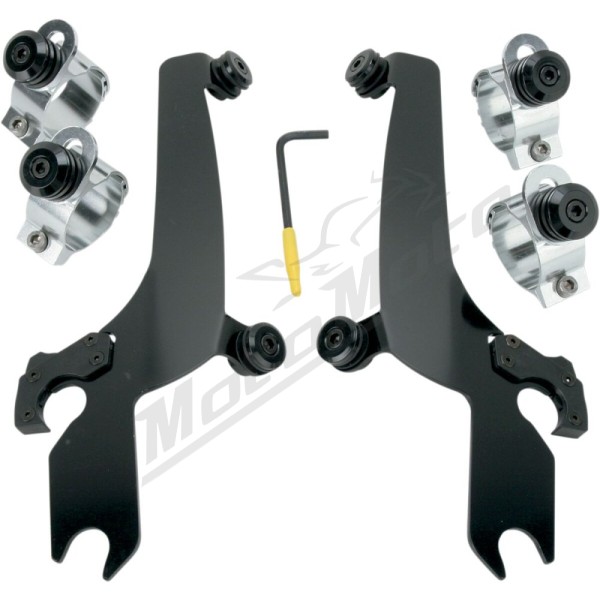 MEMPHIS SHADES HD Sportshield Trigger-Lock Complete Mount Kit Harley Davidson FLS / FLSTC / FLSTF / FLSTN / FXDWG / FXST / FXSTB / FXWG 1340-1690 80-17