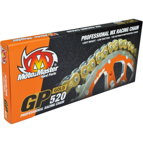 MOTO-MASTER 520 GP Chain Gold 120 Links Honda / Husqvarna / Kawasaki 125-610 80-26