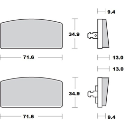MOTO-MASTER Ceramic Front Brake Pads BMW R 600-980 73-80