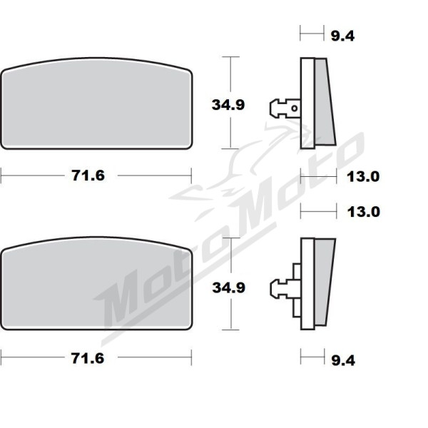 MOTO-MASTER Keraminės Priekinės stabdžių trinkelės BMW R 600-980 73-80