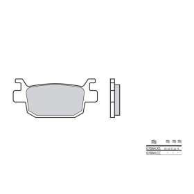 BREMBO Scooter Carbon Ceramic Brake pads BENELLI / HONDA / PEUGEOT / YAMAHA 125-500cc 2006-2024