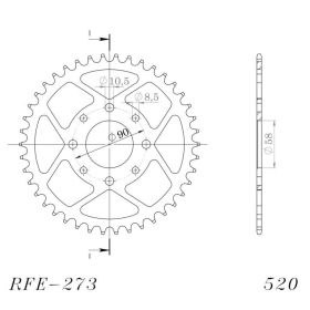 JT /  Supersprox rear sprocket 273.45