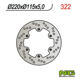 NG Rear Fixed Brake Disc 220x115x5mm TM Racing MC / MX 125-530cc 90-92