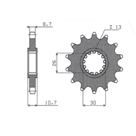 SUNSTAR 530 Front sprocket JTF579