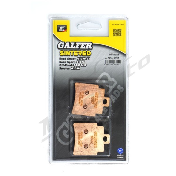 GALFER HH Sintered Brake Pads Kymco KXR / MAXXER / MXU 250cc 04-10