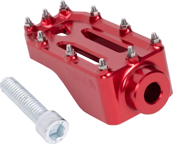 THRASHIN SUPPLY CO. Aggressor Brake Pedal Pad Red Harley-Davidson Electra / Road 1690-1868cc 14-20