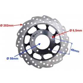 Front brake disc SHINERAY XY125-10D Ø 202x58