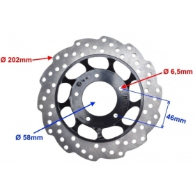 Front brake disc SHINERAY XY125-10D Ø 202x58