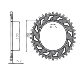 SUNSTAR JTR300 525 Rear sprocket Honda XL 650V Transalp 01-07