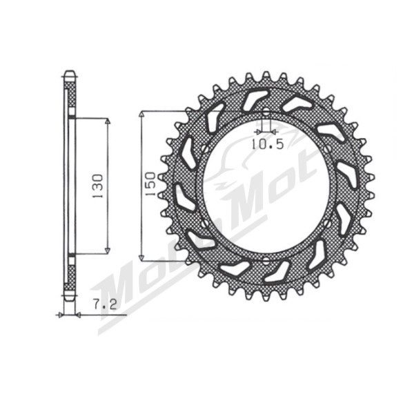 SUNSTAR JTR300 525 Rear sprocket Honda XL 650V Transalp 01-07