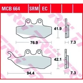 BRAKE PADS TRW MCB664SRM