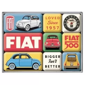  Set of magnets FIAT 500 LOVED 2,2x2,2 / 4,5x2,2 9pcs.